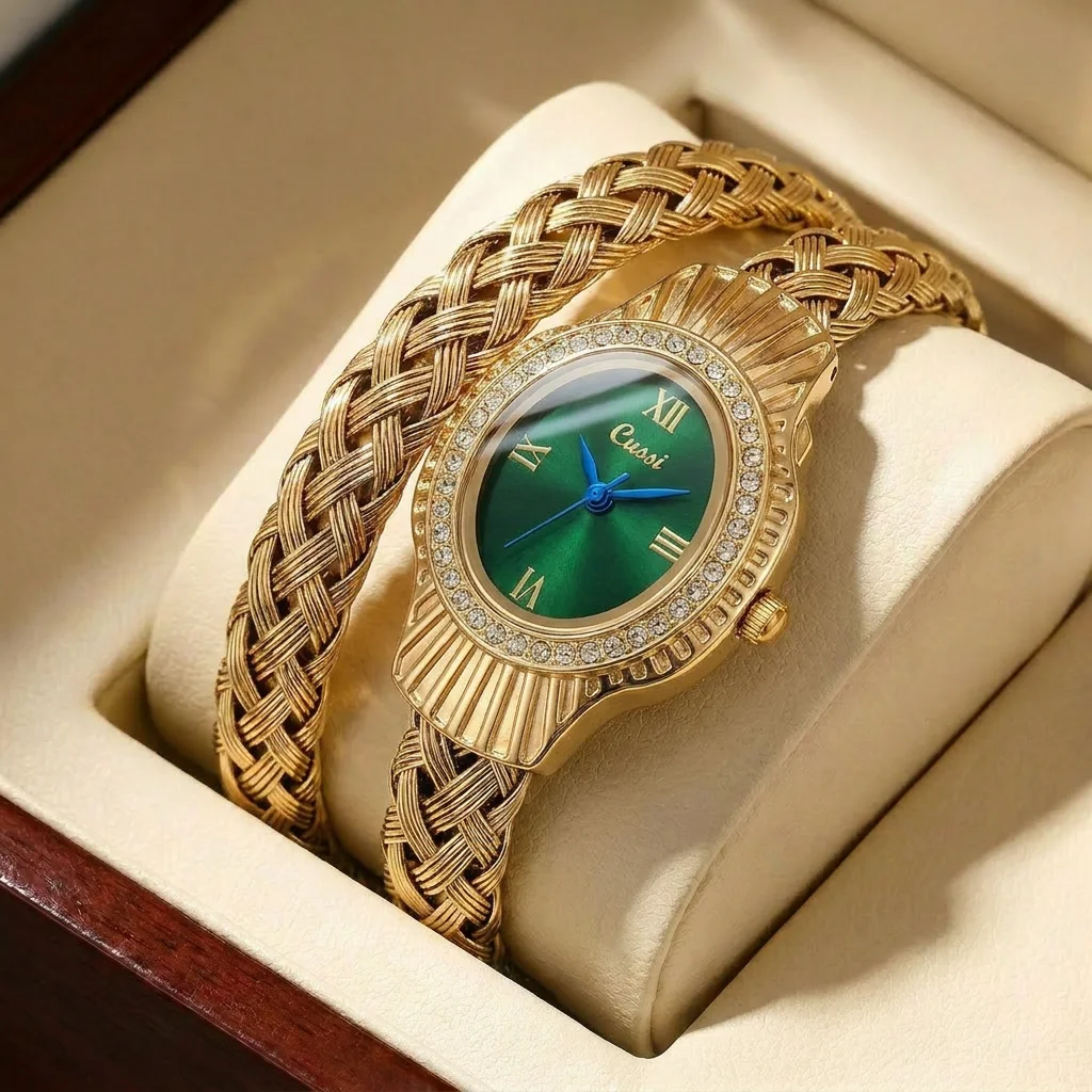 1pcs Women's green dial alloy strap vintage fashion bracelet bangle elegant details Quartz Watch for daily business party holida
1pcs Women's green dial alloy strap vintage fashion bracelet bangle elegant details Quartz Watch for daily business party holida