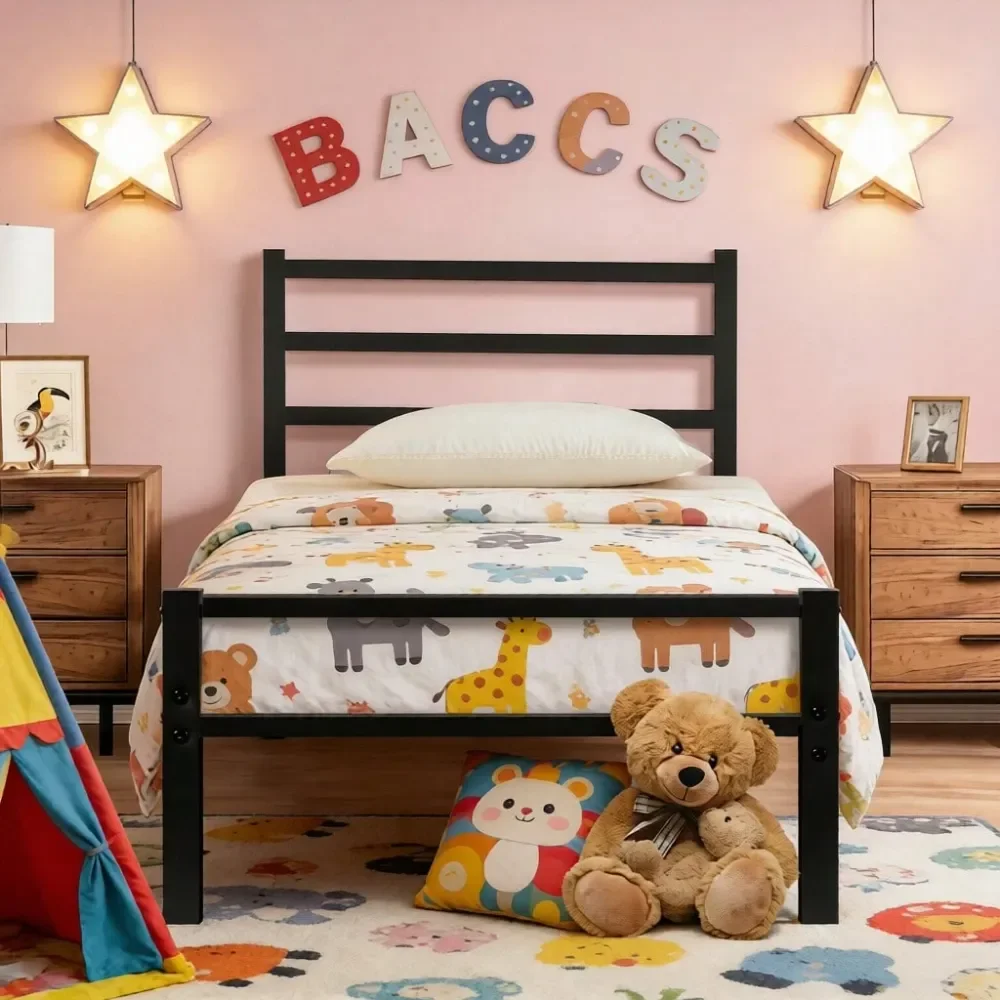 Bed Frame Headboard, Metal Platform Bed Frame With Heavy Duty Steel Slats, Bedroom Furniture, Easy Assembly, Black
Bed Frame Headboard, Metal Platform Bed Frame With Heavy Duty Steel Slats, Bedroom Furniture, Easy Assembly, Black