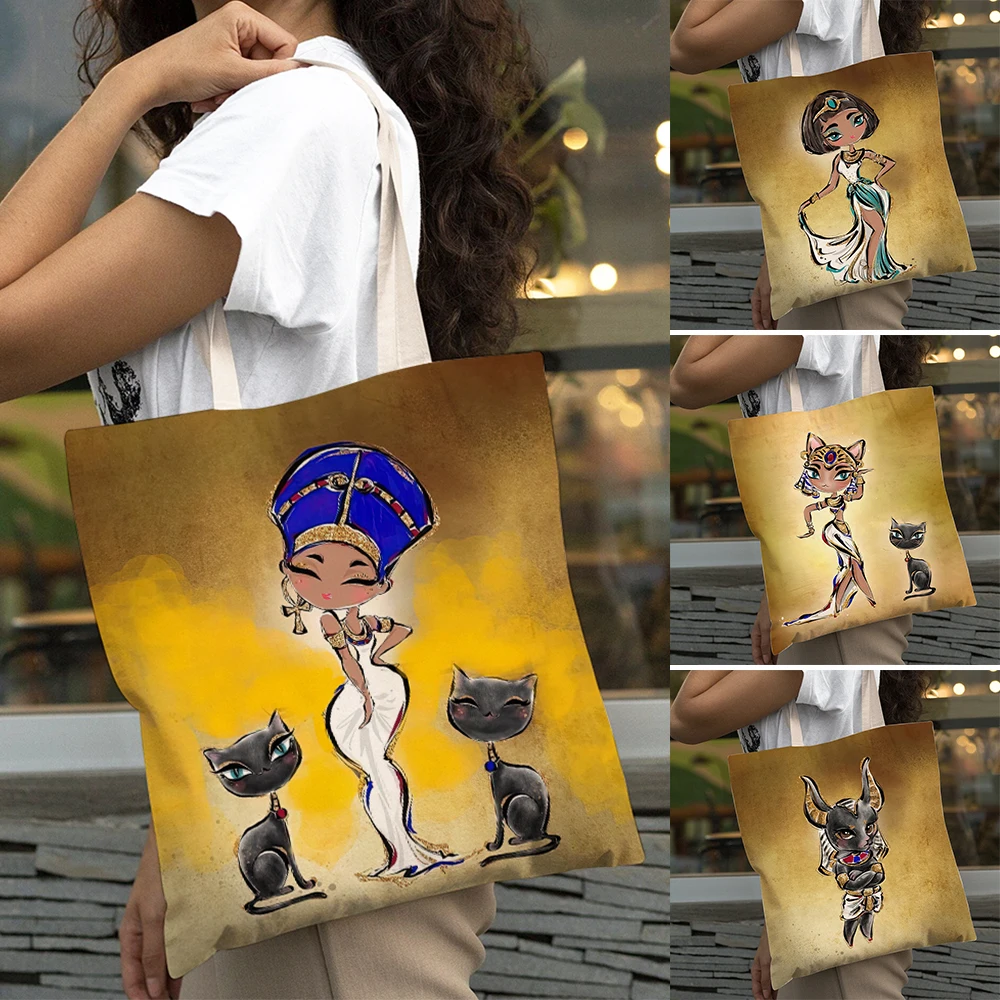 Cartoon Ancient Egyptian Queen Cat Handbag Double Print Big Capacity Lady Shopping Bags Women Shopper Bag Girl Shoulder Tote
Cartoon Ancient Egyptian Queen Cat Handbag Double Print Big Capacity Lady Shopping Bags Women Shopper Bag Girl Shoulder Tote