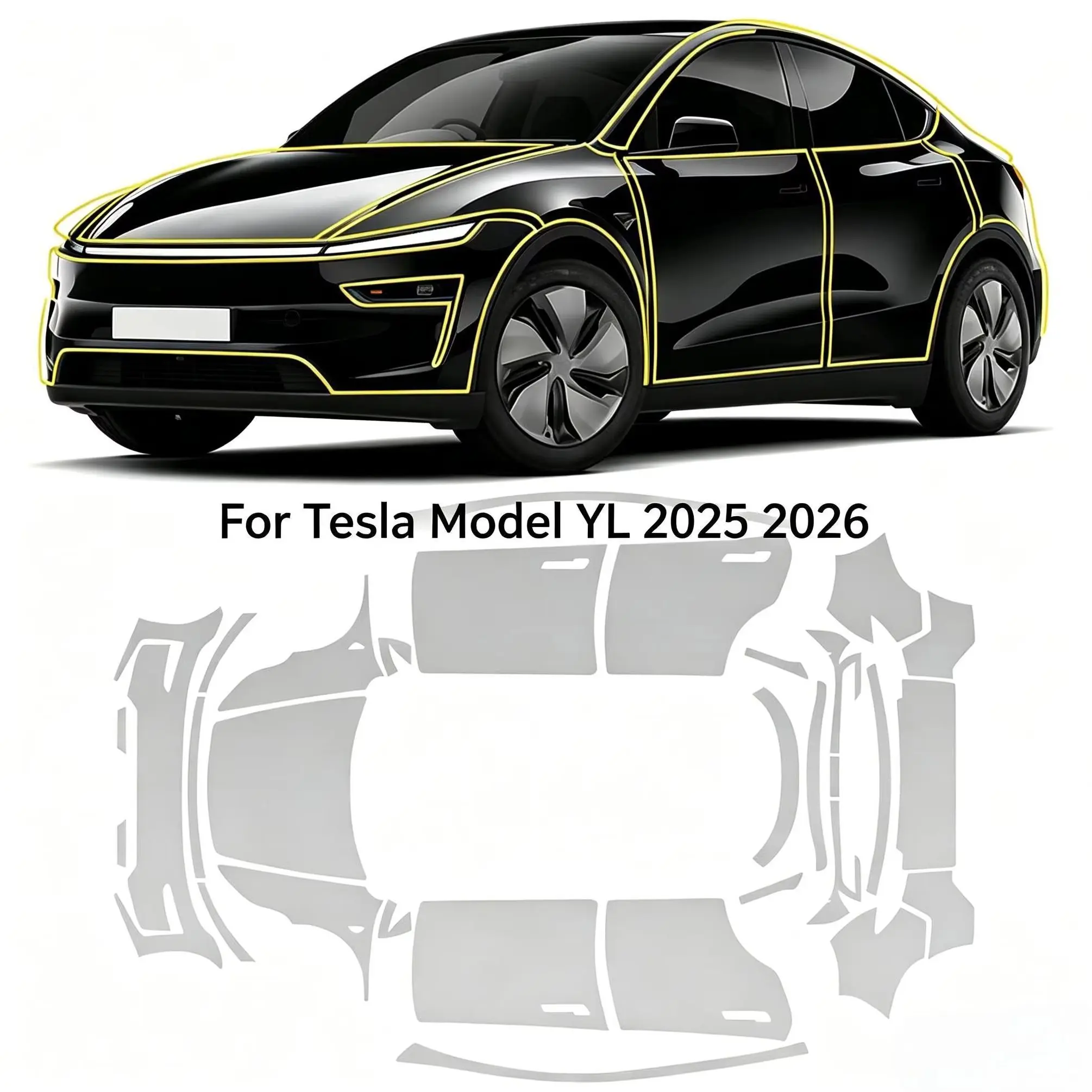For Tesla Model YL 2025 2026 Matte Clear 8.5Mil TPU Scratch-Resistant Self-Healing Paint Protection Film Invisible Pre-cut PPF
For Tesla Model YL 2025 2026 Matte Clear 8.5Mil TPU Scratch-Resistant Self-Healing Paint Protection Film Invisible Pre-cut PPF