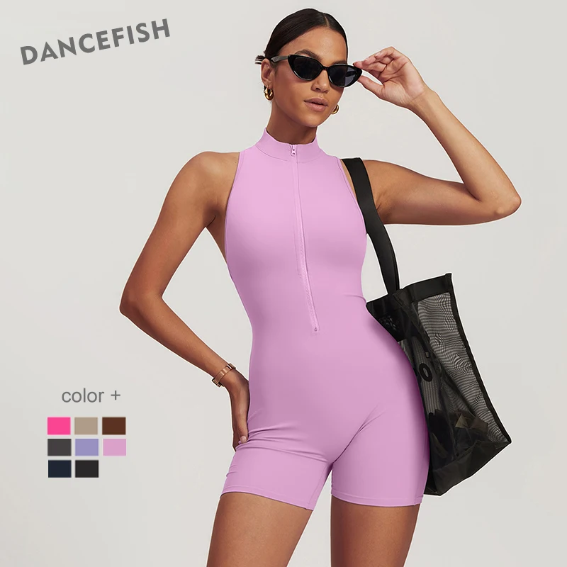 DANCEFISH Women's High-Intensity Beautiful Back One-Piece Sport Suit Zipper Naked Tight Fitness Trainning Aerial Yoga Jumpsuit
DANCEFISH Women's High-Intensity Beautiful Back One-Piece Sport Suit Zipper Naked Tight Fitness Trainning Aerial Yoga Jumpsuit
