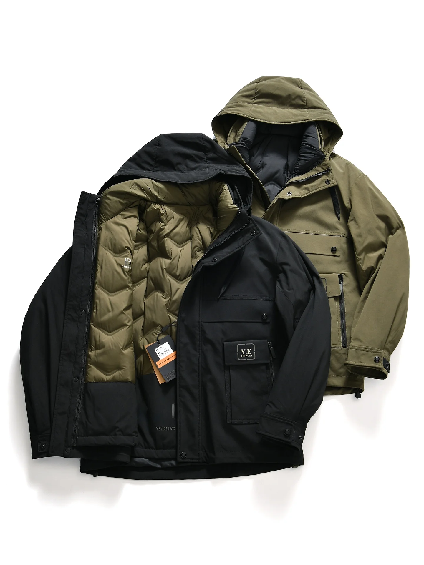 Men's Outdoor Casual Hooded down Jacket 90 Duck down Removable Inner Vest Winter Thickened Polyester Fiber Zipper Closure
Men's Outdoor Casual Hooded down Jacket 90 Duck down Removable Inner Vest Winter Thickened Polyester Fiber Zipper Closure