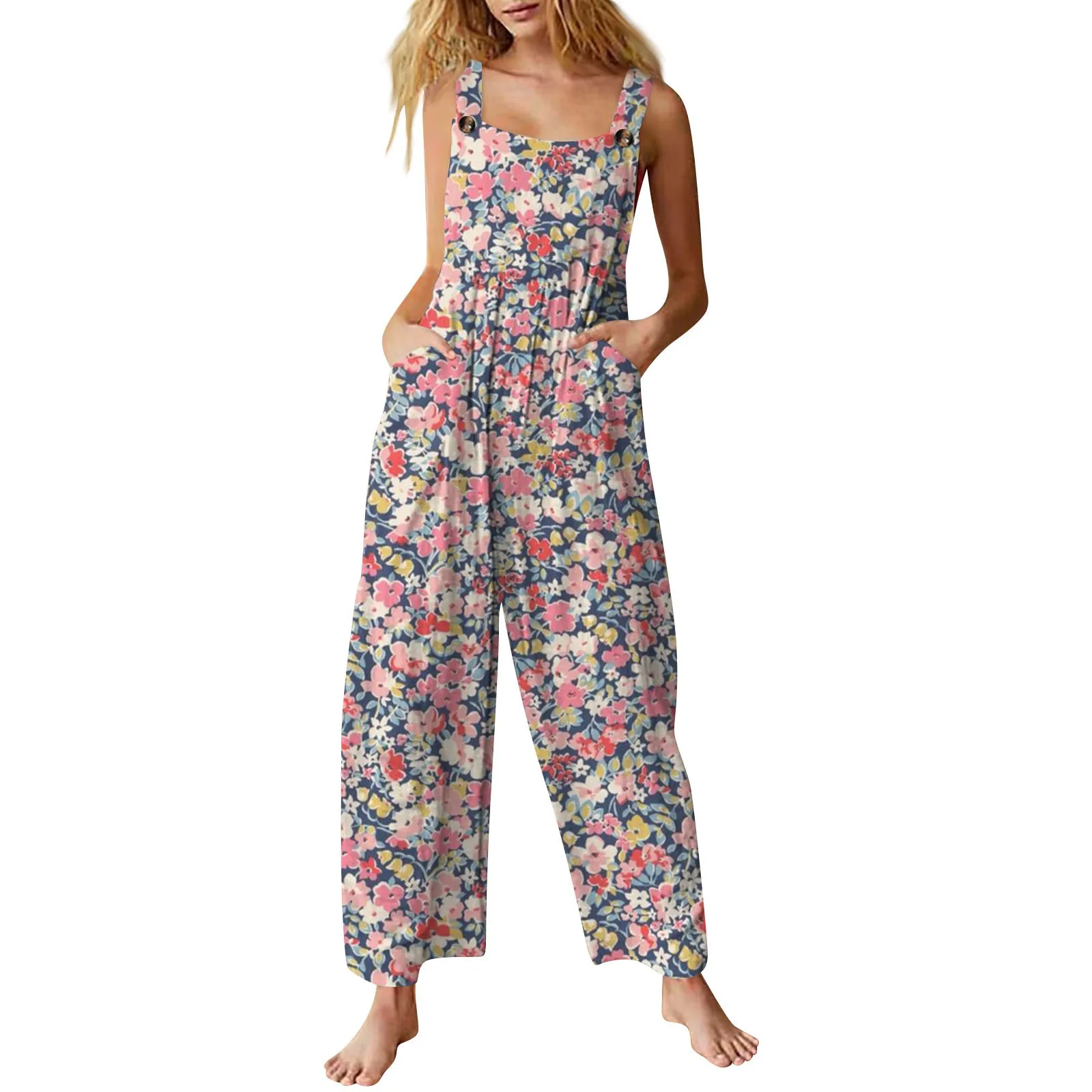 Girls' Fresh Casual Prairie Chic Style Overalls Jumpsuits Adjustable Straps Sleeveless Summer Fashion Soft Rompers With Pocket
Girls' Fresh Casual Prairie Chic Style Overalls Jumpsuits Adjustable Straps Sleeveless Summer Fashion Soft Rompers With Pocket