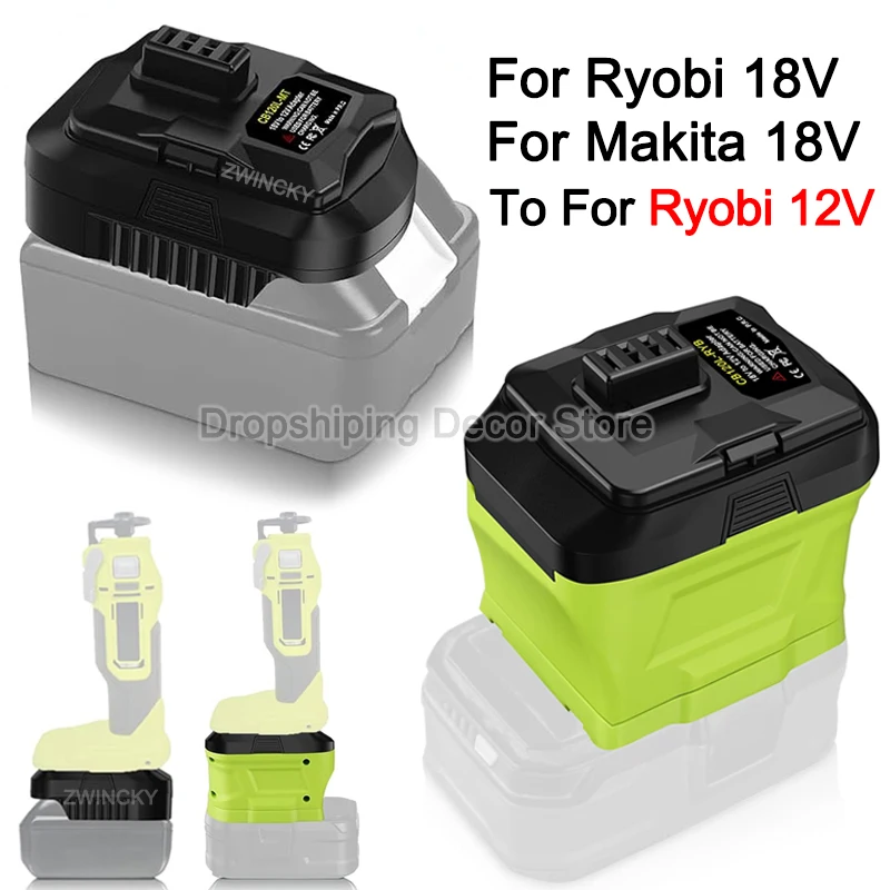 Battery Adapter For Makita/Ryobi 18V Li-ion Battery Convert To For Ryobi 12V Li-ion Cordless Power Tools BID-1201 CAH120LK CD100
Battery Adapter For Makita/Ryobi 18V Li-ion Battery Convert To For Ryobi 12V Li-ion Cordless Power Tools BID-1201 CAH120LK CD100