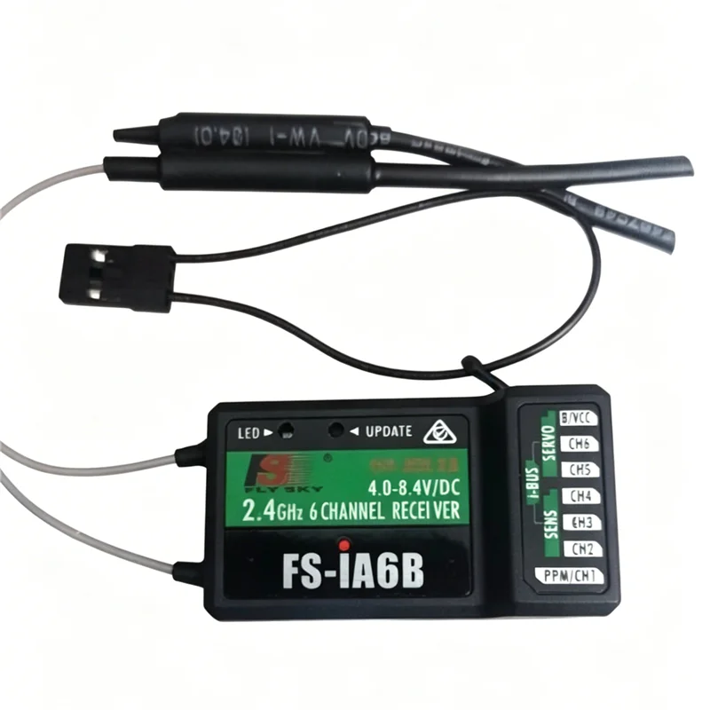 Flysky FS-iA6B 6CH Receiver, Dual Antenna Anti-Interference, Compatible with FS-i4/i6/i10 GT2E GT2G
Flysky FS-iA6B 6CH Receiver, Dual Antenna Anti-Interference, Compatible with FS-i4/i6/i10 GT2E GT2G