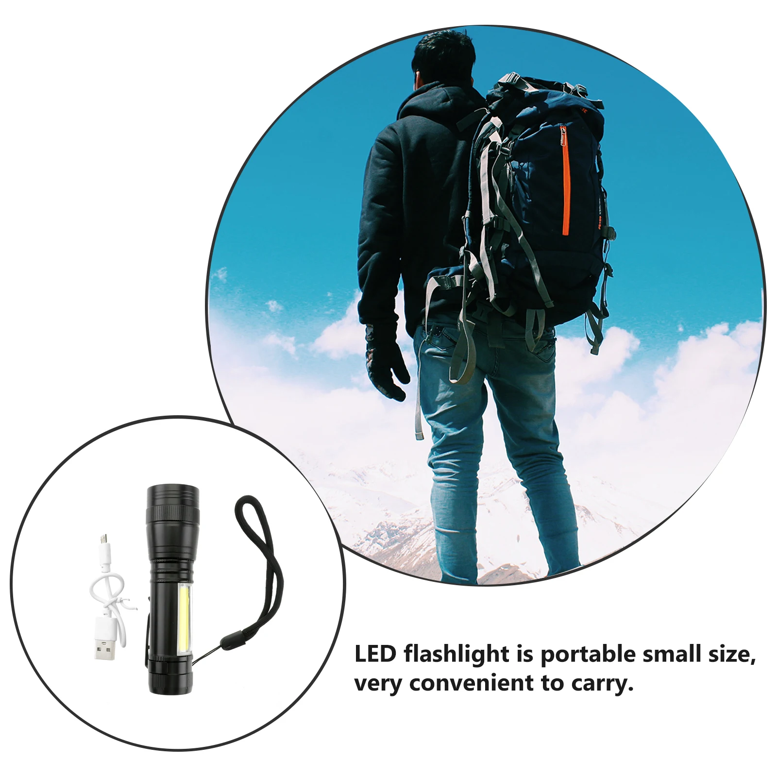 Rechargeable Torch Zoom Flashlight High Lumens LED Portable Mini Adjustable Focus Camping Hiking Hunting USB Charge Led Light
Rechargeable Torch Zoom Flashlight High Lumens LED Portable Mini Adjustable Focus Camping Hiking Hunting USB Charge Led Light