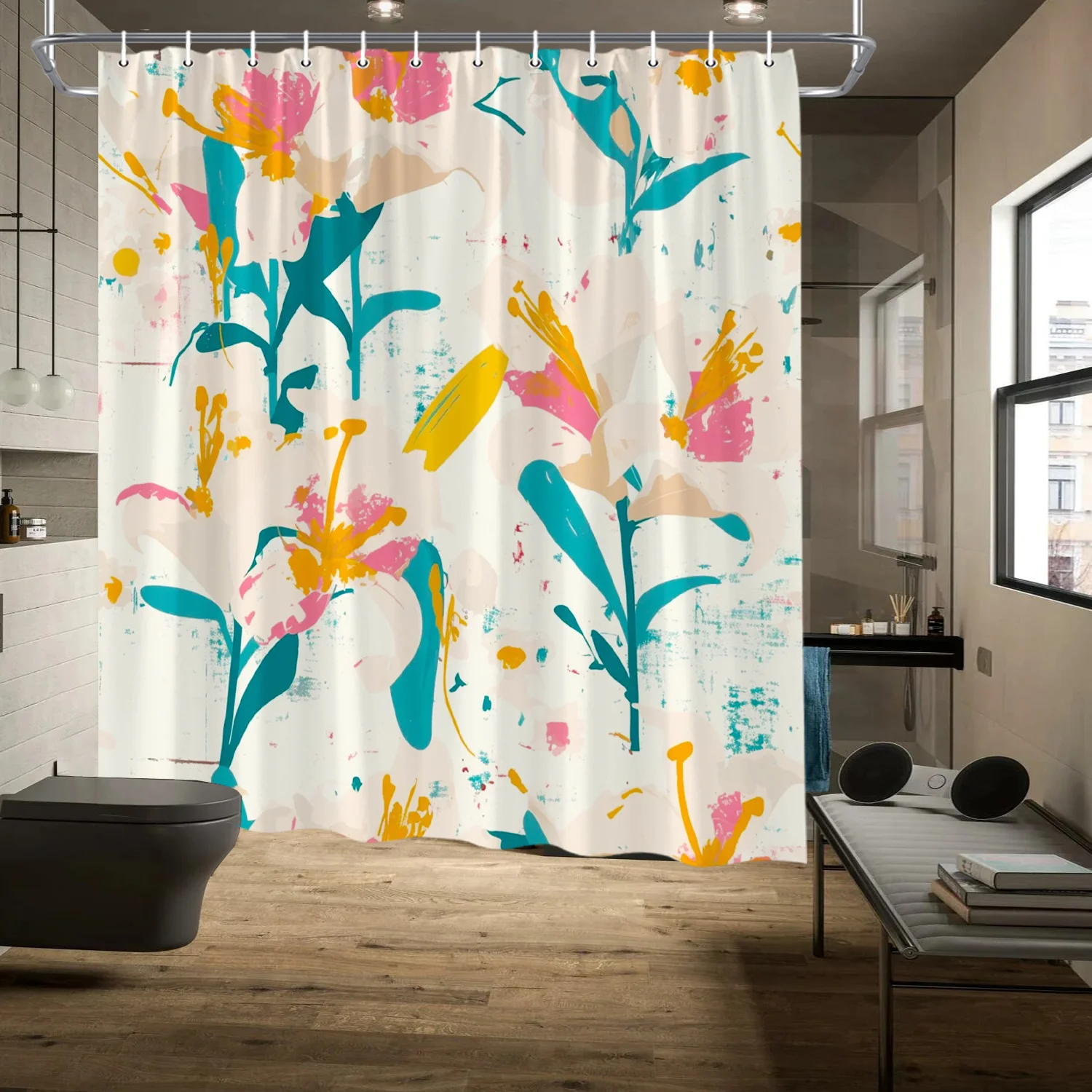 Watercolor Floral Shower Curtain, Plant Flower Patterns, Fade-Resistant Polyester, Machine Washable,Fashionable Bath Decor
Watercolor Floral Shower Curtain, Plant Flower Patterns, Fade-Resistant Polyester, Machine Washable,Fashionable Bath Decor