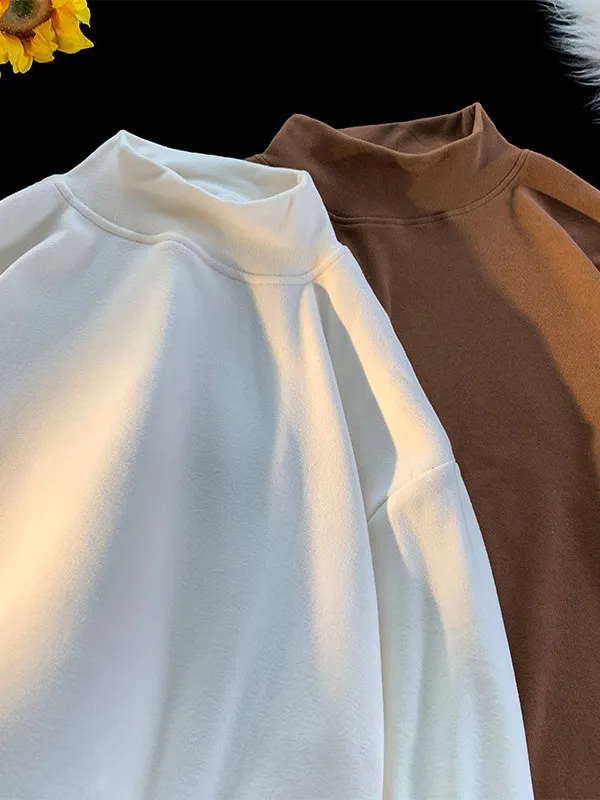 Men's High Collar Long Sve Thermal T-irt Velvet Material Pure Color Winter Faionable Inner Wear Casual Street Sle
Men's High Collar Long Sve Thermal T-irt Velvet Material Pure Color Winter Faionable Inner Wear Casual Street Sle