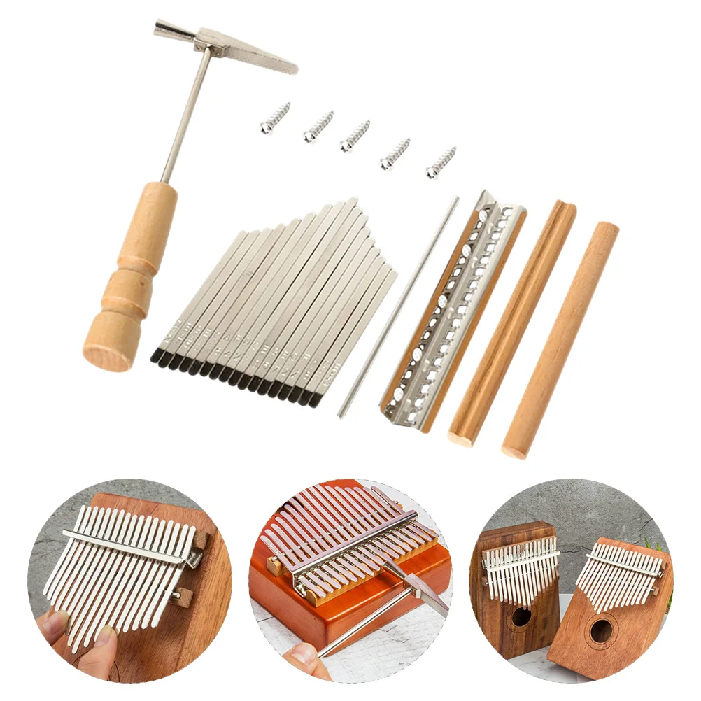 1Set Kalimba DIY Accessories Kit 17 Keys Thumb Piano Key Replacement Saddle Bridge Screws Tuning Hammer Parts Set
1Set Kalimba DIY Accessories Kit 17 Keys Thumb Piano Key Replacement Saddle Bridge Screws Tuning Hammer Parts Set