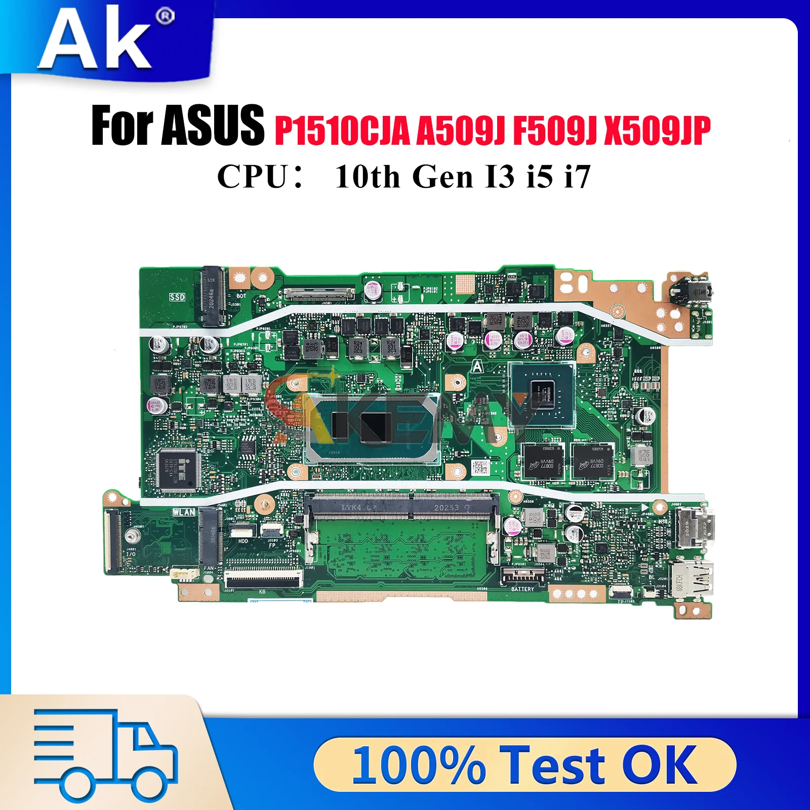 X509JP Laptop Motherboard For ASUS R409J X509JP A409J P1510CJA F409J A509J X409J Y4200J X509JB F509J Mainboard 10th Gen I3 i5 i7
X509JP Laptop Motherboard For ASUS R409J X509JP A409J P1510CJA F409J A509J X409J Y4200J X509JB F509J Mainboard 10th Gen I3 i5 i7