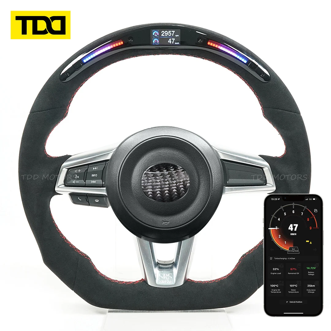 TDD углеродное волокно под заказ Smart Galaxy Pro LED Light Up Display Рулевое колесо для Mazda CX-5
TDD углеродное волокно под заказ Smart Galaxy Pro LED Light Up Display Рулевое колесо для Mazda CX-5