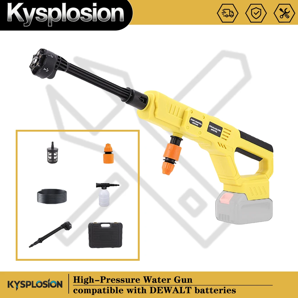 Cordless High Pressure Car Wash Washer Gun Car Washing Machine Adjustable Long Pipe household Power tools For Dewalt Battery
Cordless High Pressure Car Wash Washer Gun Car Washing Machine Adjustable Long Pipe household Power tools For Dewalt Battery