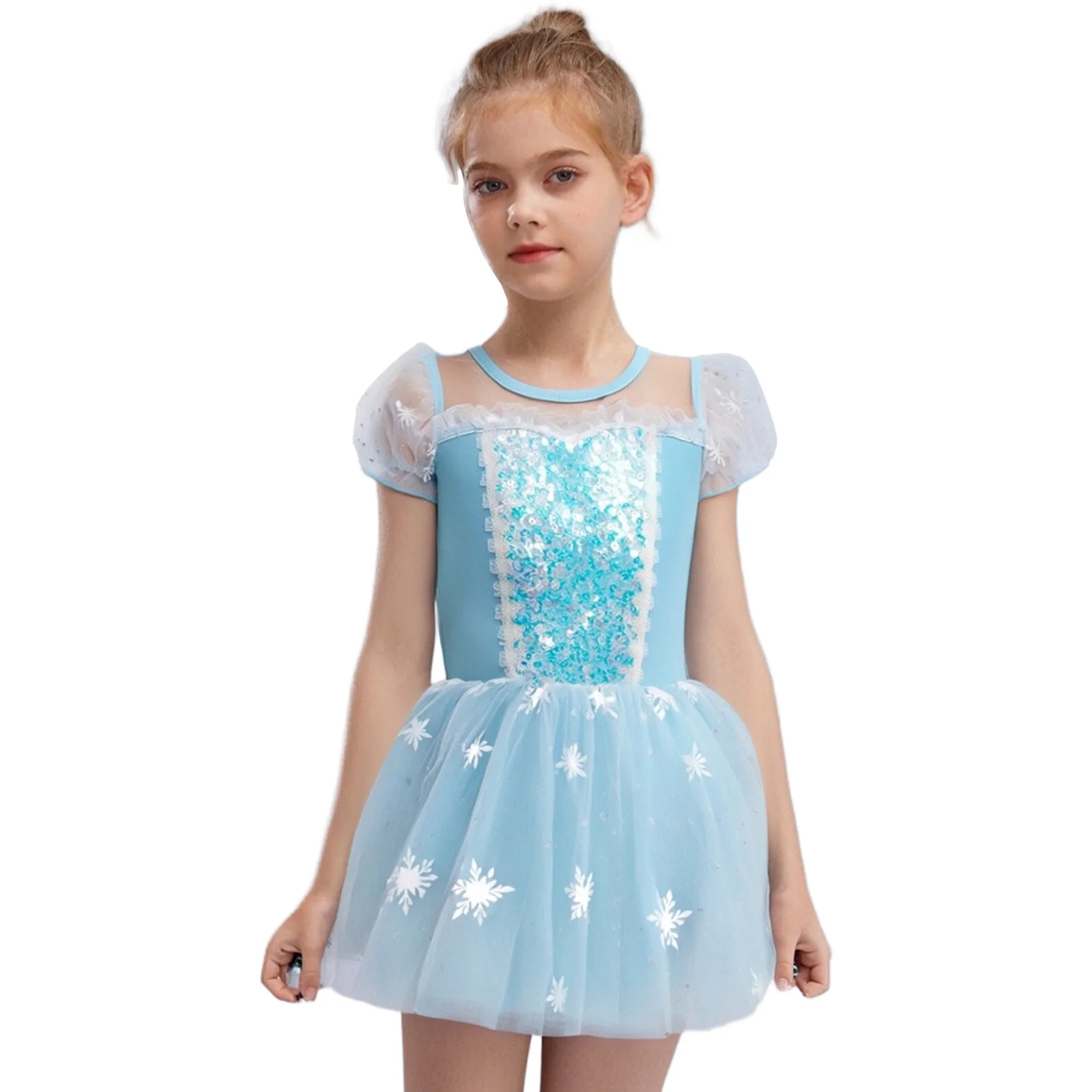 Girls Ballet Dance Dress Short Puff Sleeves Sequins Tulle Tutu Dress Halloween Theme Party Princess Cosplay Performance Costume
Girls Ballet Dance Dress Short Puff Sleeves Sequins Tulle Tutu Dress Halloween Theme Party Princess Cosplay Performance Costume