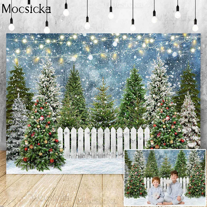 Winter Landscape Christmas Tree Photography Backdrop Snowflake Light Forest Snow Kids Portrait Background Photo Studio Photocall
Winter Landscape Christmas Tree Photography Backdrop Snowflake Light Forest Snow Kids Portrait Background Photo Studio Photocall