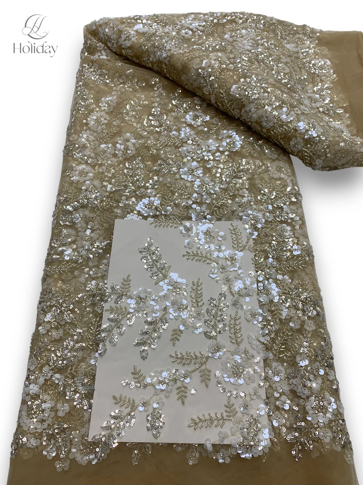Beaded Tulle Lace Fabric, Delicate Leaf Flower Pattern Embroidery Lace, High Quality Net Lace for Bridal Gown Stage Costume DIY
Beaded Tulle Lace Fabric, Delicate Leaf Flower Pattern Embroidery Lace, High Quality Net Lace for Bridal Gown Stage Costume DIY
