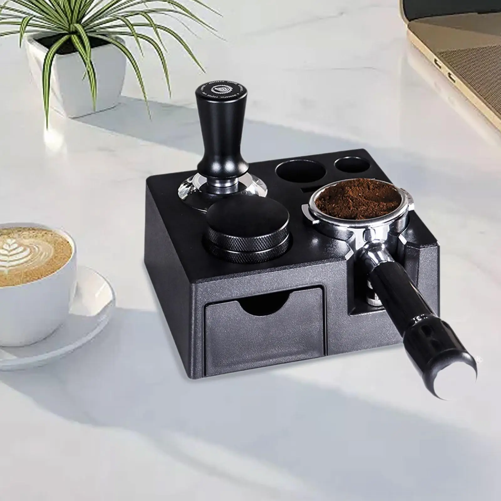Espresso Tamper Station,Tamp Stand,Black Convenient Espresso Machine Accessories,Distributer and Portafilter Holder Organizer 
Espresso Tamper Station,Tamp Stand,Black Convenient Espresso Machine Accessories,Distributer and Portafilter Holder Organizer