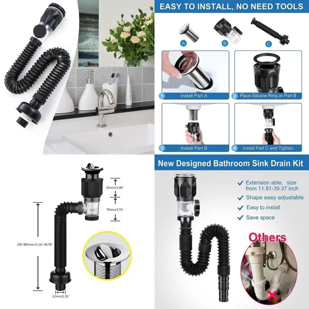 R9UF надежный дрип для отходов для умывальника с гибкими конструкциями против засоров
R9UF надежный дрип для отходов для умывальника с гибкими конструкциями против засоров