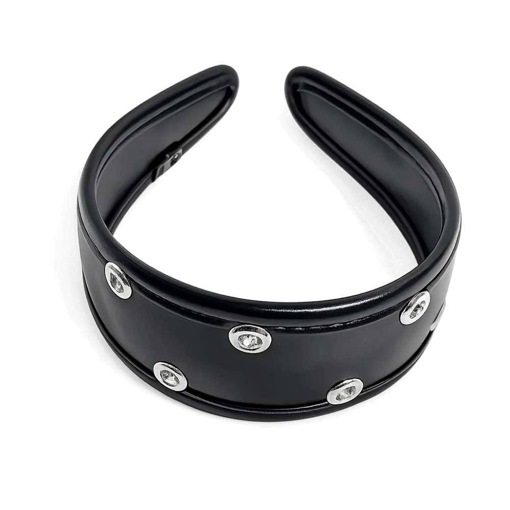 Punk Leather Headband Black and Red Hair Accessory Metal Rivets Headwear Wide Versatile Hollow Ring Hair Hoop Travel Shopping
Punk Leather Headband Black and Red Hair Accessory Metal Rivets Headwear Wide Versatile Hollow Ring Hair Hoop Travel Shopping