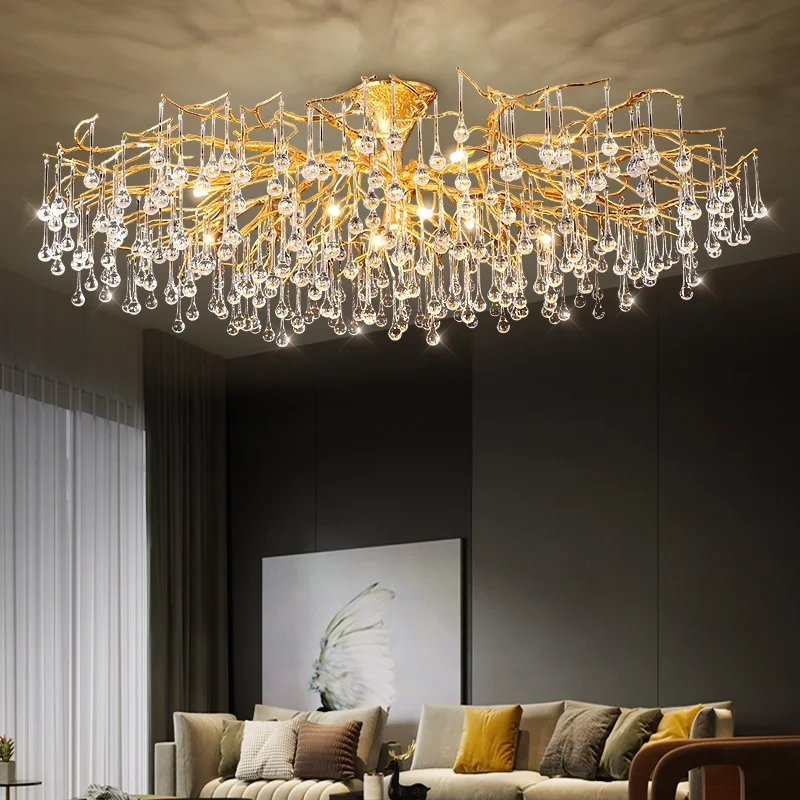 High-end postmodern luxury crystal chandelier, living room chandelier, dining room, villa duplex ceiling lighting
High-end postmodern luxury crystal chandelier, living room chandelier, dining room, villa duplex ceiling lighting