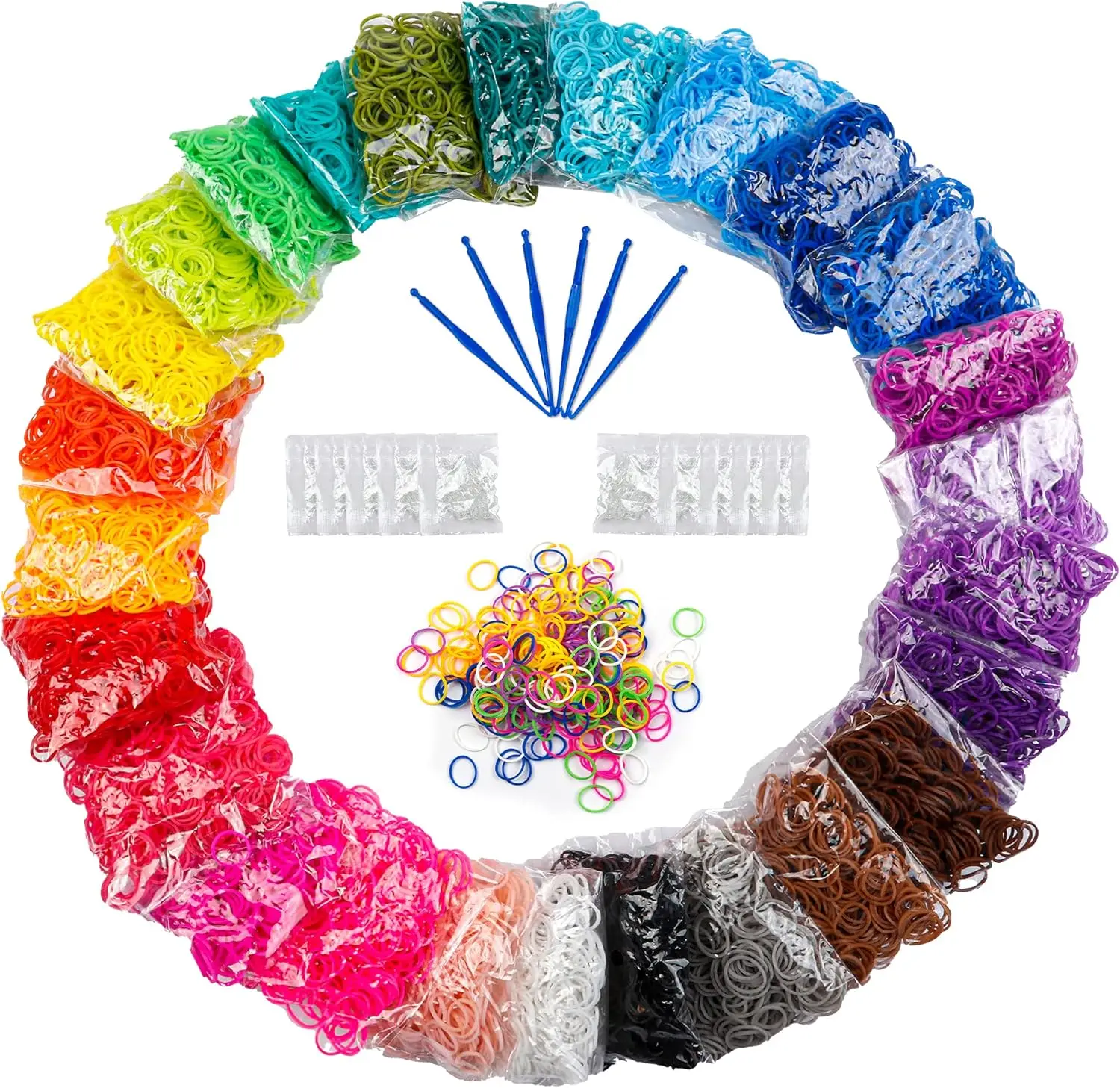 12730 Loom Rubber Bands Refill Kit with 500 Clips 6 Hooks for Bracelet Making Weaving Craft
12730 Loom Rubber Bands Refill Kit with 500 Clips 6 Hooks for Bracelet Making Weaving Craft
