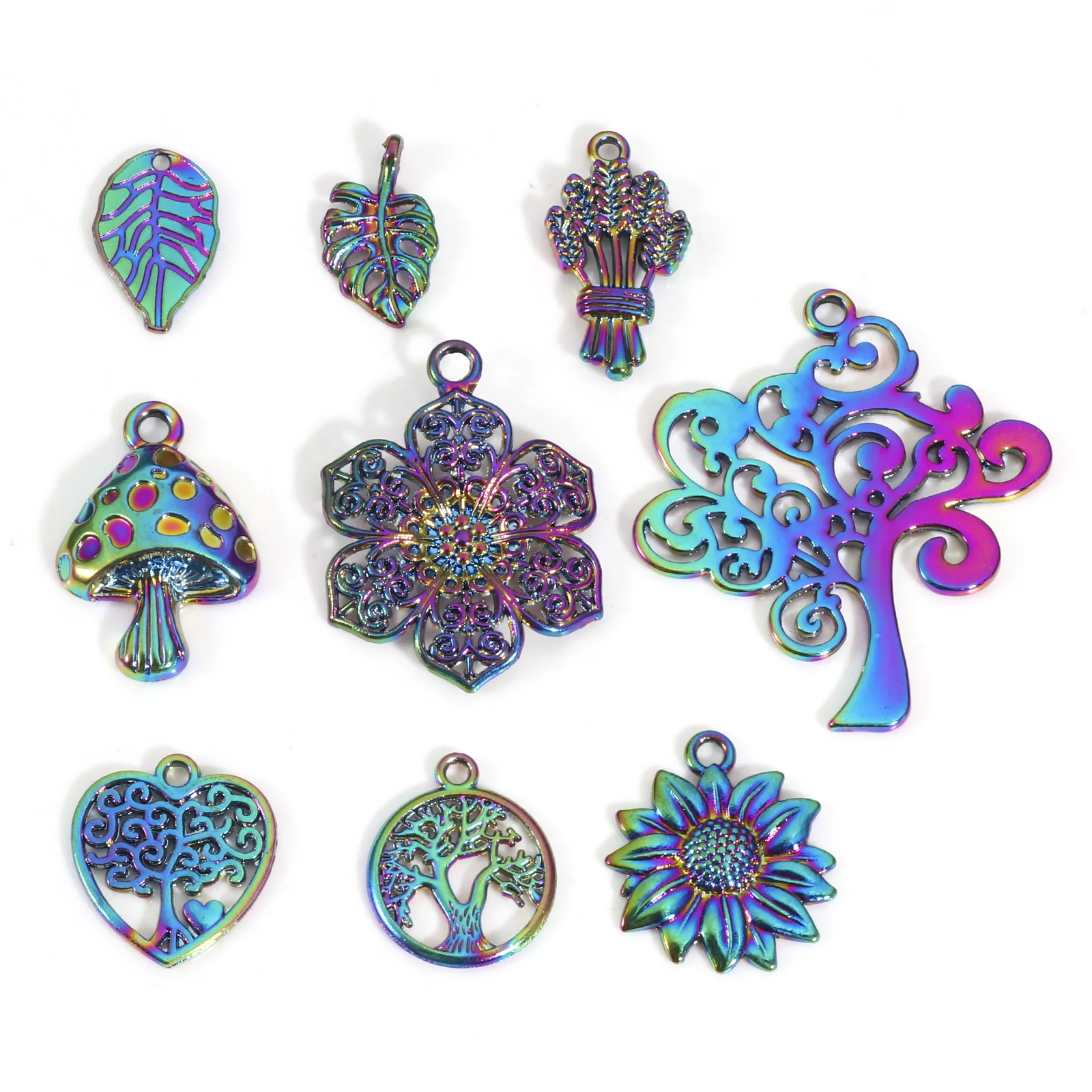 5PCs Colorful Zinc Alloy Charms Meatal Hollow Flower Leaf Tree Plant Pendants For Diy Earring Necklace Jewelry Making Findings
5PCs Colorful Zinc Alloy Charms Meatal Hollow Flower Leaf Tree Plant Pendants For Diy Earring Necklace Jewelry Making Findings