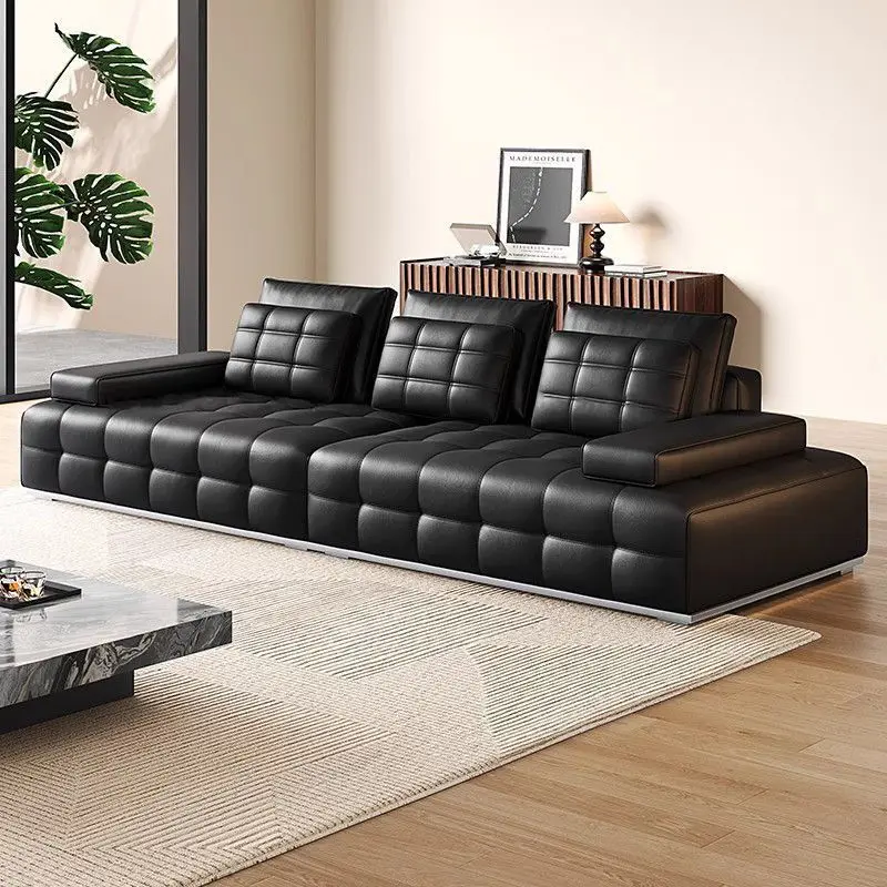 Leather sofa high-end luxury villa large flat top layer cowhide Italian sofa
Leather sofa high-end luxury villa large flat top layer cowhide Italian sofa