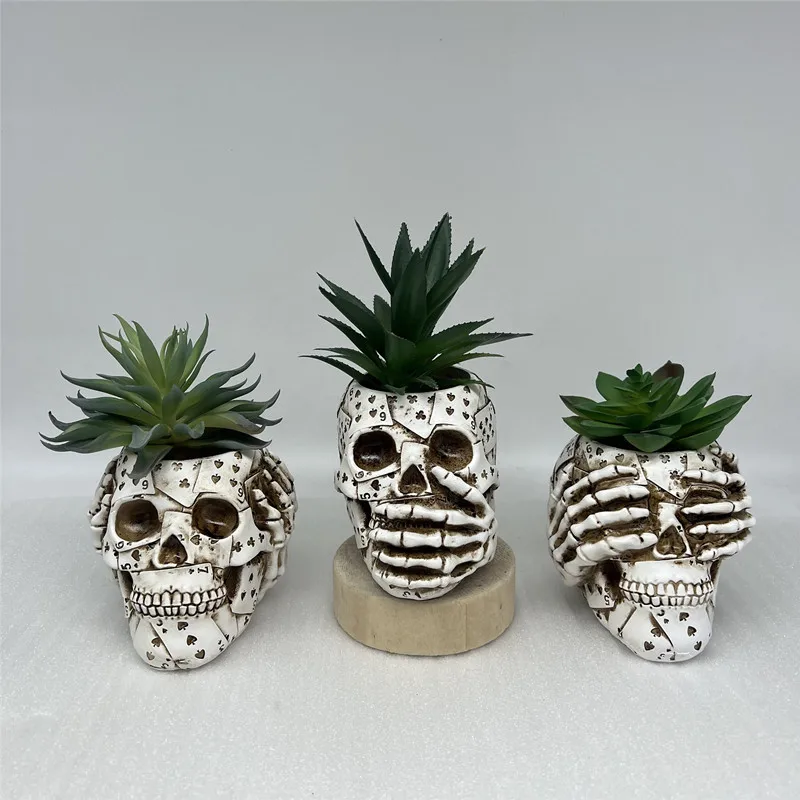 Gothic Style Plastic for Skull Planter for Succulents Dishwasher & Microwave Safe Unique Novelty Desk Decor for Home Office Gift
Gothic Style Plastic for Skull Planter for Succulents Dishwasher & Microwave Safe Unique Novelty Desk Decor for Home Office Gift