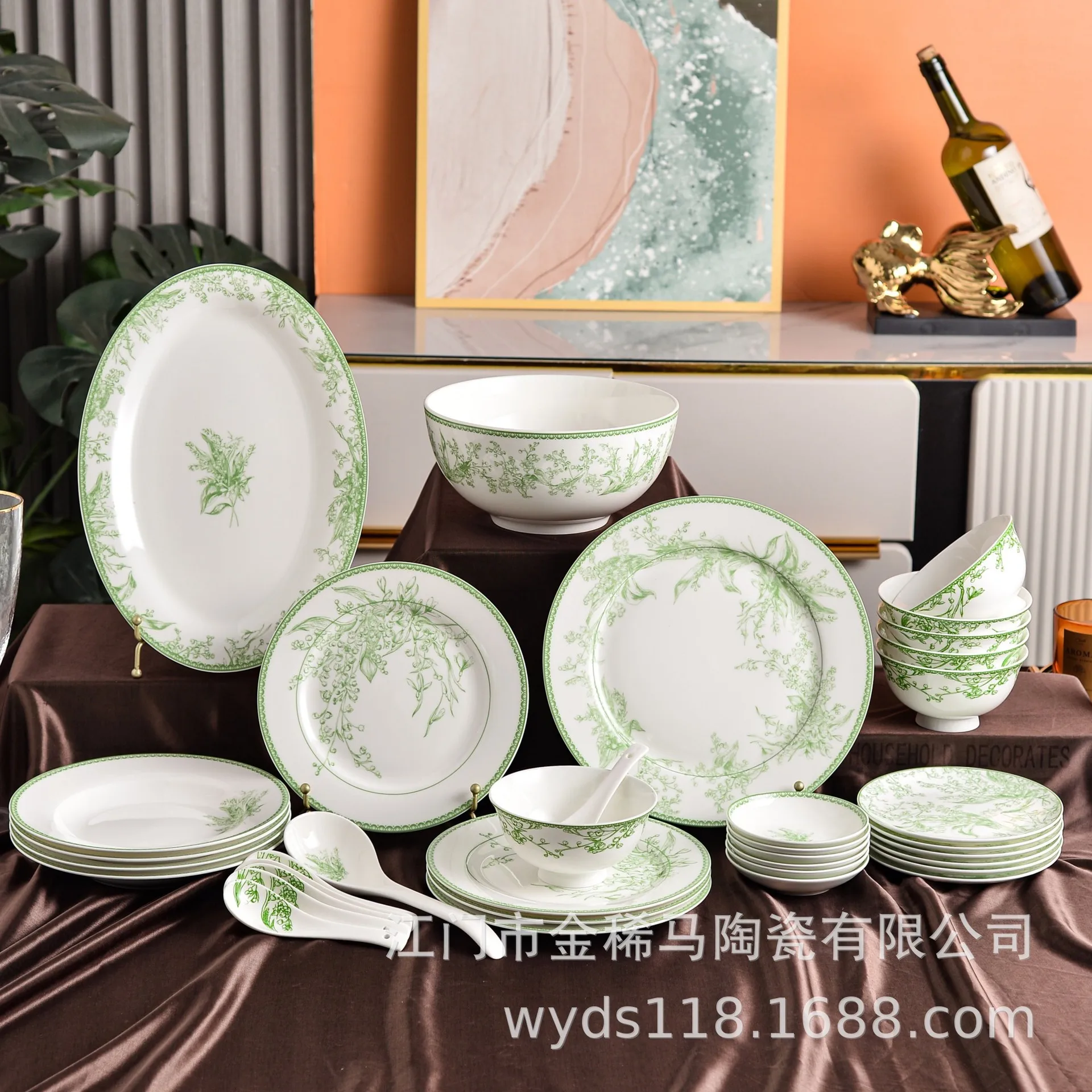 DSA Bone China Plate Green Tableware Ceramic Steak Plate Western Dessert Serving Plate Kit
DSA Bone China Plate Green Tableware Ceramic Steak Plate Western Dessert Serving Plate Kit