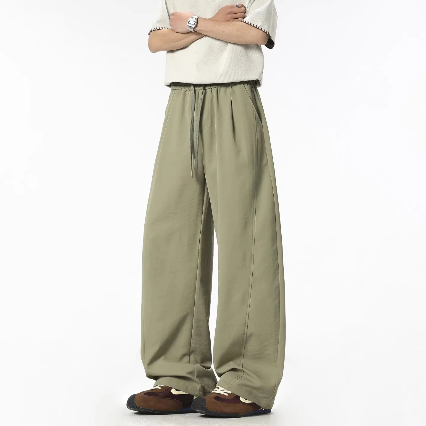 Cleanfit Men's Summer Thin Ice Silk Wide Leg Casual Sweatpants Drapey Sport Pants Straight Cut All Color Match Universal Fit
Cleanfit Men's Summer Thin Ice Silk Wide Leg Casual Sweatpants Drapey Sport Pants Straight Cut All Color Match Universal Fit
