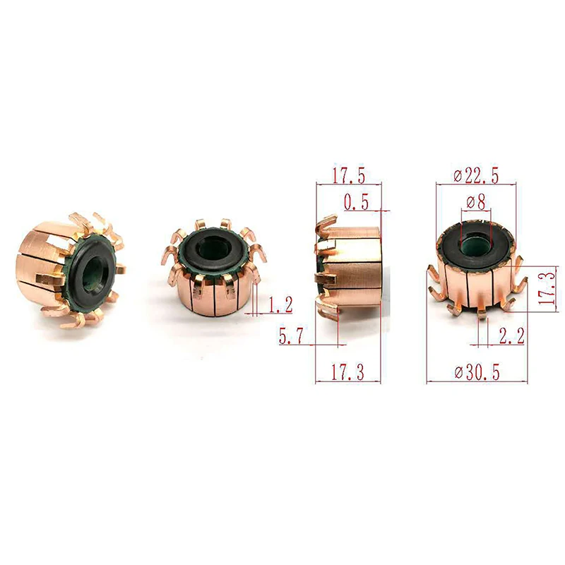 8*22.5*17.5mm 10P Teeth Copper Hook Type Electrical Motor Commutator Electronic Accessories
8*22.5*17.5mm 10P Teeth Copper Hook Type Electrical Motor Commutator Electronic Accessories