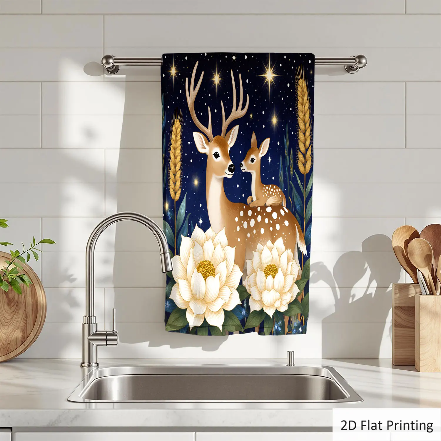 1Pc Deer Flowers Wheat In Night Sky Background Bathroom Hand Towel Bath Towel, Multiple Size Microfiber Polyester Towel, Unique Home Decorative Kitchen Towels, Festival Bathroom Accessories Decor, Quick Dry and Absorbent
1Pc Deer Flowers Wheat In Night Sky Background Bathroom Hand Towel Bath Towel, Multiple Size Microfiber Polyester Towel, Unique Home Decorative Kitchen Towels, Festival Bathroom Accessories Decor, Quick Dry and Absorbent