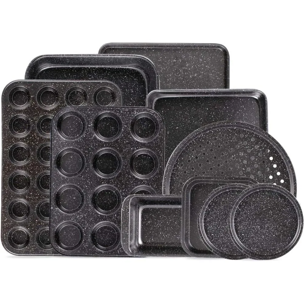 10-Piece Nonstick Baking Set With Baking Pan, Cookie Sheet Set, Cake /Muffin Pan, and Pizza Pan, 10-Piece Set Bakeware Sets (Cer
10-Piece Nonstick Baking Set With Baking Pan, Cookie Sheet Set, Cake /Muffin Pan, and Pizza Pan, 10-Piece Set Bakeware Sets (Cer