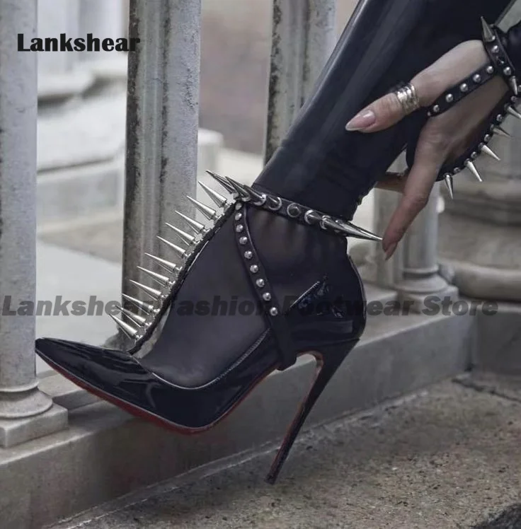 Rivets Trim High Heel Pumps Ladies Thin High Heel Pointed Toe Fashion Summer Sexy Women Shoes Ladies Zapatos Para Mujere
Rivets Trim High Heel Pumps Ladies Thin High Heel Pointed Toe Fashion Summer Sexy Women Shoes Ladies Zapatos Para Mujere