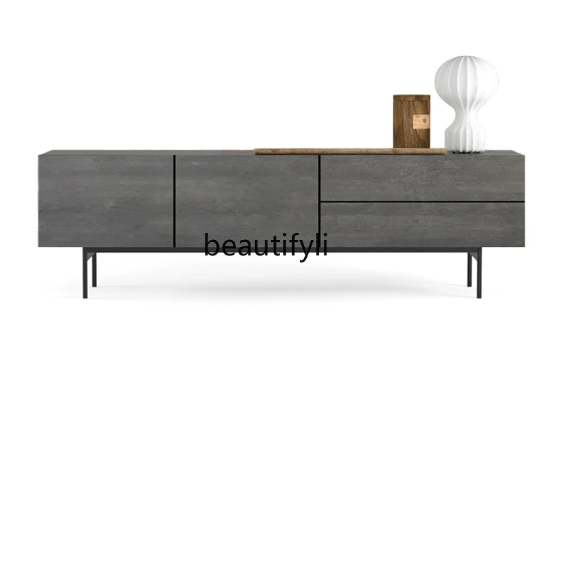 Nordic light luxury TV cabinet solid wood multi-layer slate modern simple living room bedroom locker 
Nordic light luxury TV cabinet solid wood multi-layer slate modern simple living room bedroom locker
