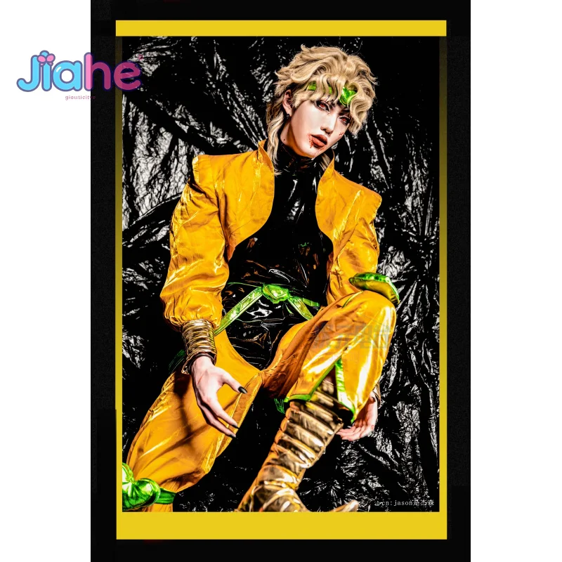 Dio Cosplay Diego Brando Costume STEEL BALL RUN JoJo's Bizarre Adventure Men's Halloween leather jumpsuit wig coat prop uniform
Dio Cosplay Diego Brando Costume STEEL BALL RUN JoJo's Bizarre Adventure Men's Halloween leather jumpsuit wig coat prop uniform