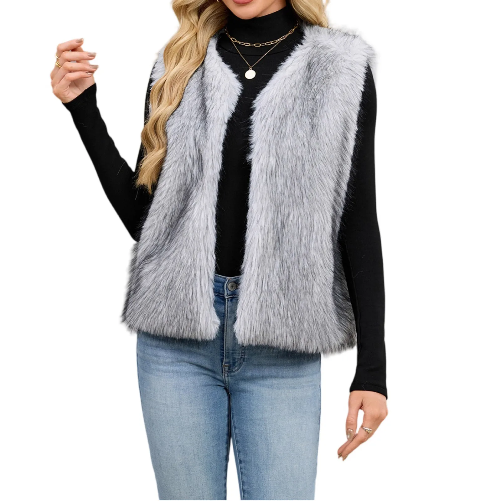 Women Fur Vest Autumn Female Waistcoat Faux Fur Coat V-Neck Sleeveless Jacket Luxury Streetwear Winter Solid Casual Overcoats
Women Fur Vest Autumn Female Waistcoat Faux Fur Coat V-Neck Sleeveless Jacket Luxury Streetwear Winter Solid Casual Overcoats