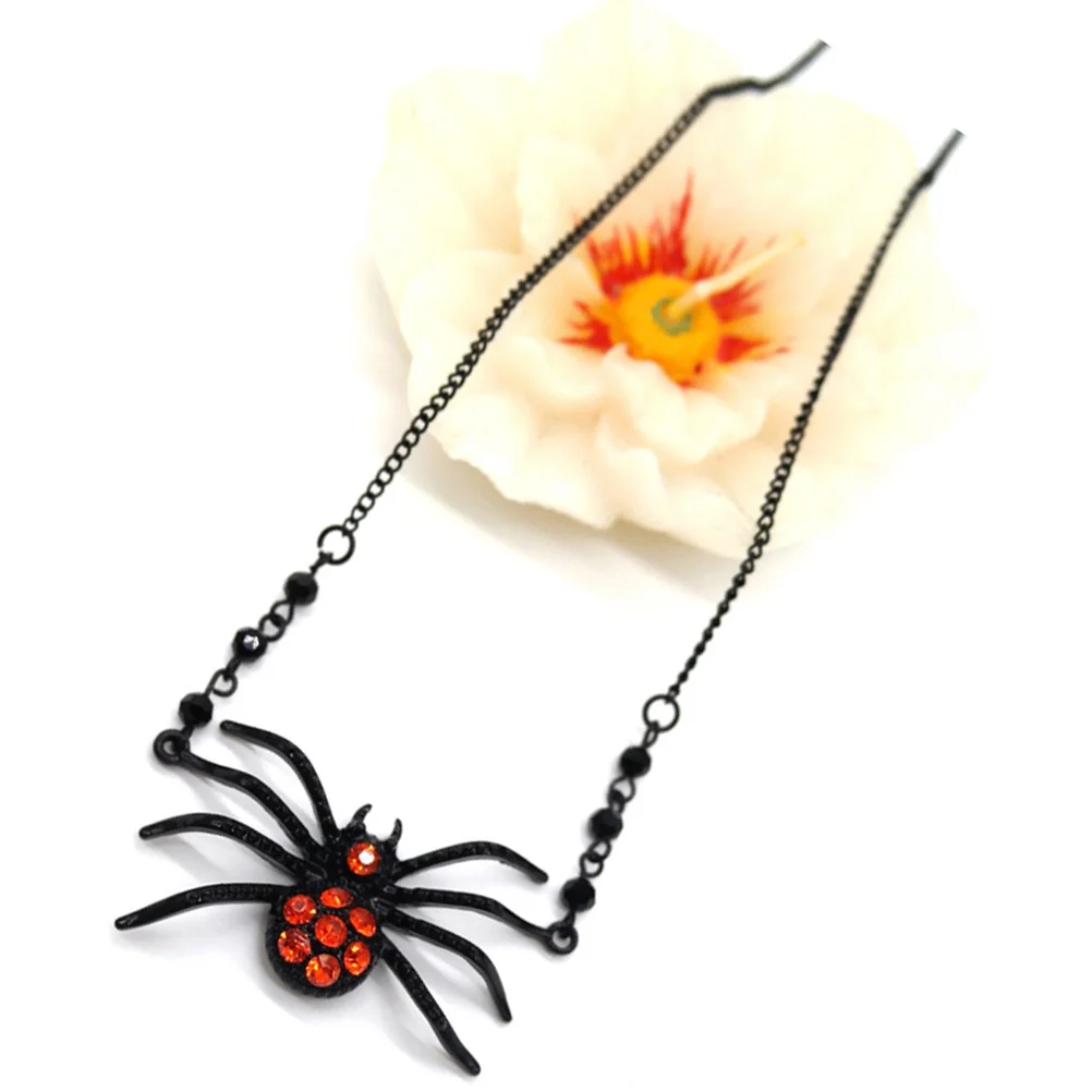 Spider Pendant Necklace Gothic Punk Vintage Black Red Stone Halloween Biker Goth Jewelry Spider Necklace Goth Jewelry
Spider Pendant Necklace Gothic Punk Vintage Black Red Stone Halloween Biker Goth Jewelry Spider Necklace Goth Jewelry