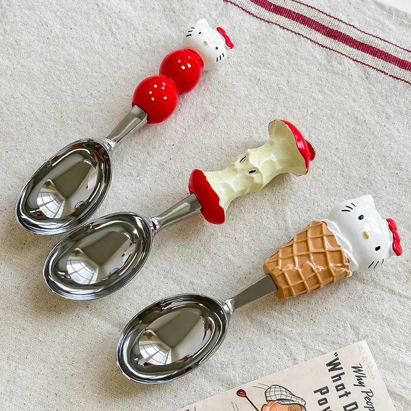 New Cute Hello Kitty Spoon Personal Use High Beauty Girl Heart Stainless Steel High End Exquisite Ice Cream Spoon for Home Use 
New Cute Hello Kitty Spoon Personal Use High Beauty Girl Heart Stainless Steel High End Exquisite Ice Cream Spoon for Home Use