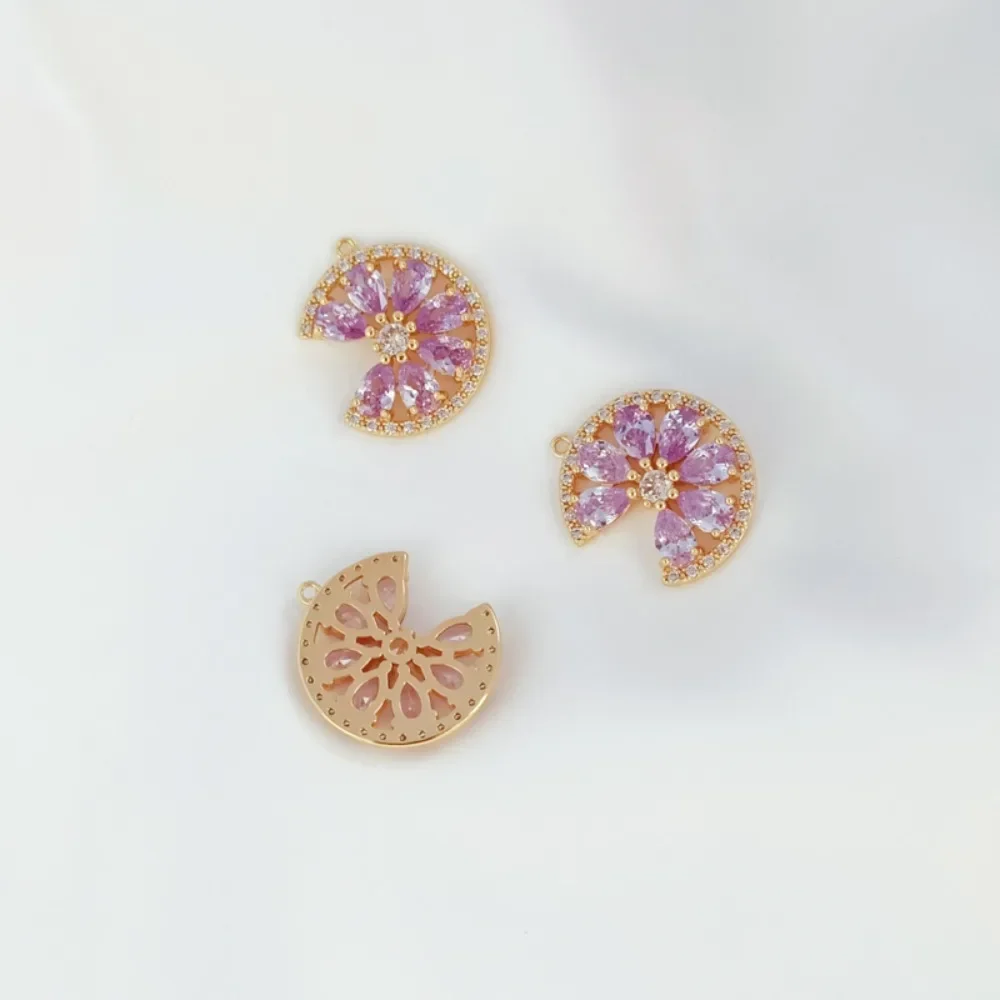 14K Gold-plated and Purple Zircon Waterdrop Watermelon Pendant Necklace Pendant DIY Handmade Accessory Material
14K Gold-plated and Purple Zircon Waterdrop Watermelon Pendant Necklace Pendant DIY Handmade Accessory Material