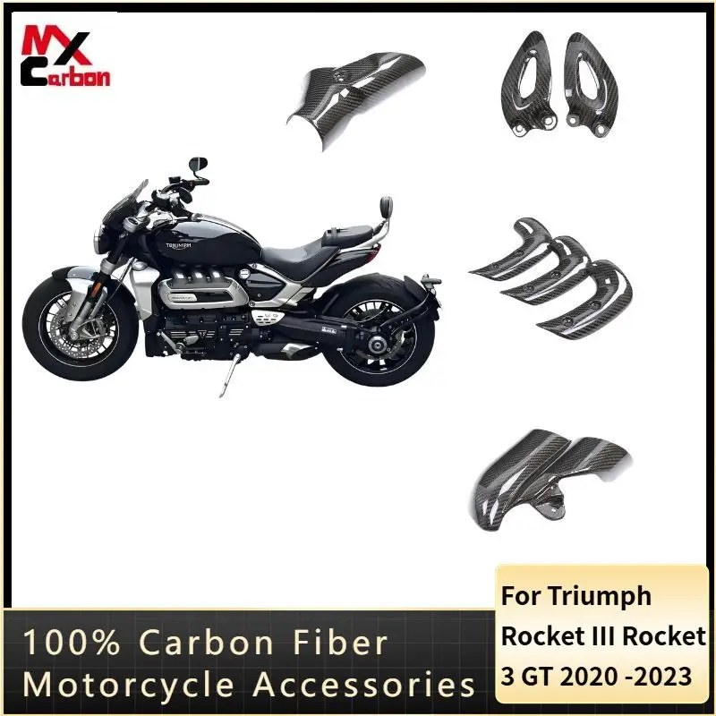 For Triumph Rocket III Rocket 3 GT 2020- 2023 3K Dry 100% Carbon Fiber xhaust Heat Shield Fairing Kits Motorcycle Accessories
For Triumph Rocket III Rocket 3 GT 2020- 2023 3K Dry 100% Carbon Fiber xhaust Heat Shield Fairing Kits Motorcycle Accessories