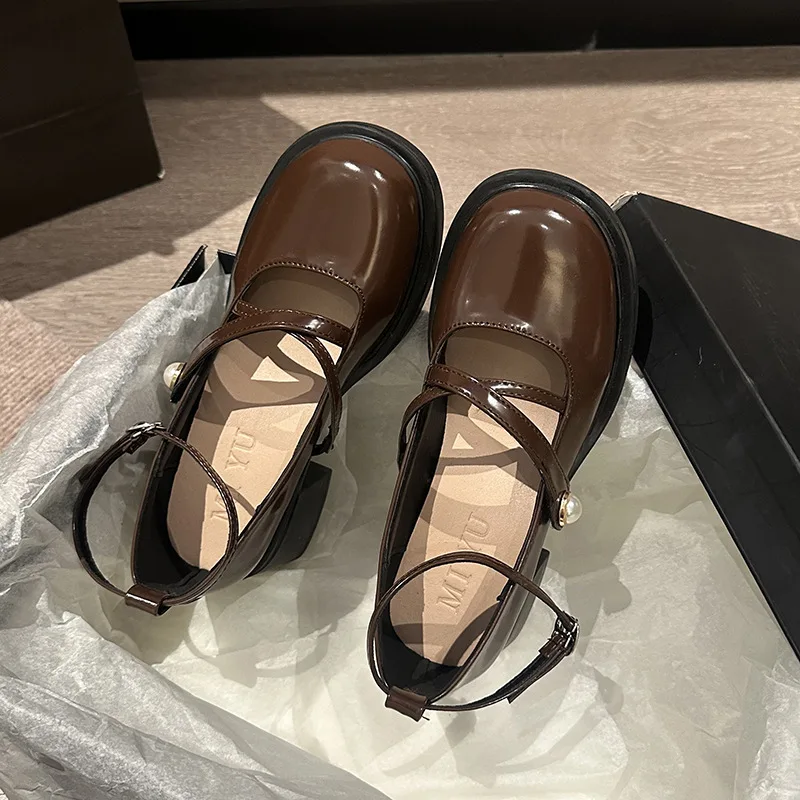 Women Loafers Retro Brown Mary Jane Shoes Women Pu Leather Thick Heels Lolita Shoes Woman Uniform Pumps Ankle Buckle Shoes
Women Loafers Retro Brown Mary Jane Shoes Women Pu Leather Thick Heels Lolita Shoes Woman Uniform Pumps Ankle Buckle Shoes