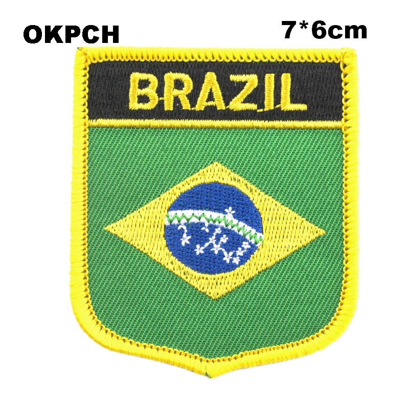 Brazil Flag Shield Shape Iron on Embroidery Patches Saw on Transfer Patches Sewing Applications for Clothes Back Pack Cap
Brazil Flag Shield Shape Iron on Embroidery Patches Saw on Transfer Patches Sewing Applications for Clothes Back Pack Cap