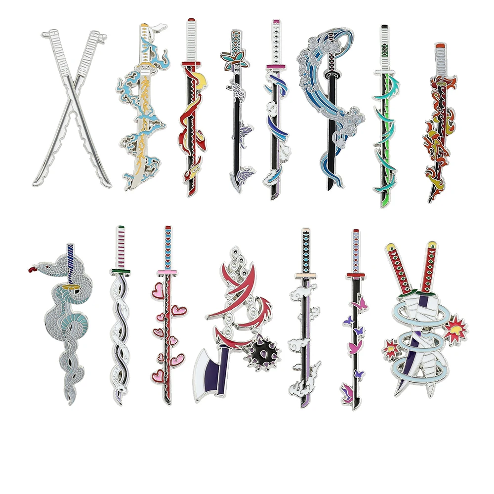 15 шт., модная брошь в стиле аниме, креативный меч Николая, эмалированная булавка, металлический значок, ювелирные изделия, одежда, аксессуары для рюкзака, подарок для друга
15 шт., модная брошь в стиле аниме, креативный меч Николая, эмалированная булавка, металлический значок, ювелирные изделия, одежда, аксессуары для рюкзака, подарок для друга