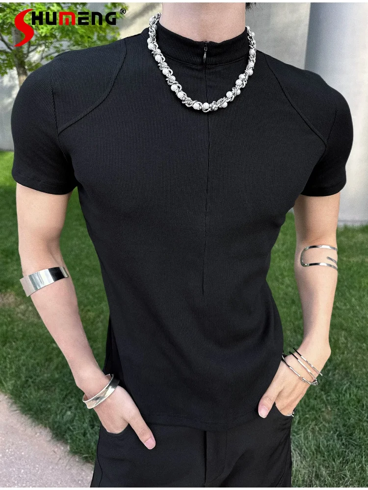 Trendy Short-sleeve T-shirts Men's 2026 Summer Slim-fitting Simple High-end Tees Men's Stylish Handsome Solid Color Comfort Tops
Trendy Short-sleeve T-shirts Men's 2026 Summer Slim-fitting Simple High-end Tees Men's Stylish Handsome Solid Color Comfort Tops