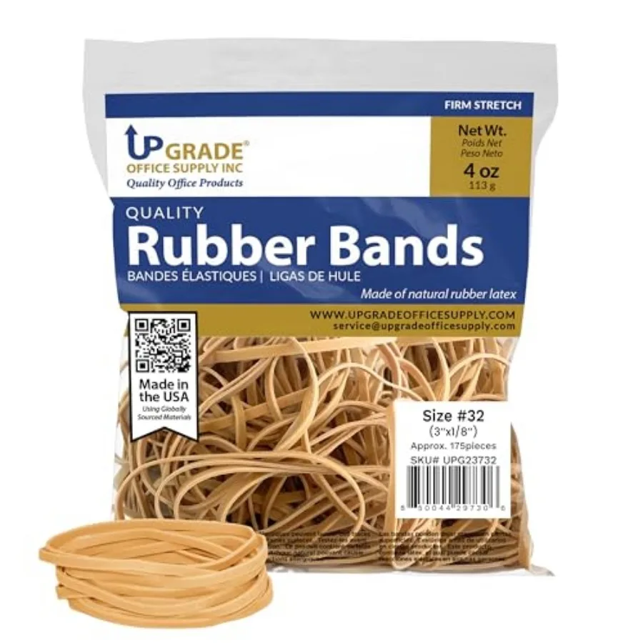Upgrade Office Supply UPG23732 Rubber Bands, Size 32 3 x 1/8 Inch,175 Bands, 1/4 lb, USA
Upgrade Office Supply UPG23732 Rubber Bands, Size 32 3 x 1/8 Inch,175 Bands, 1/4 lb, USA