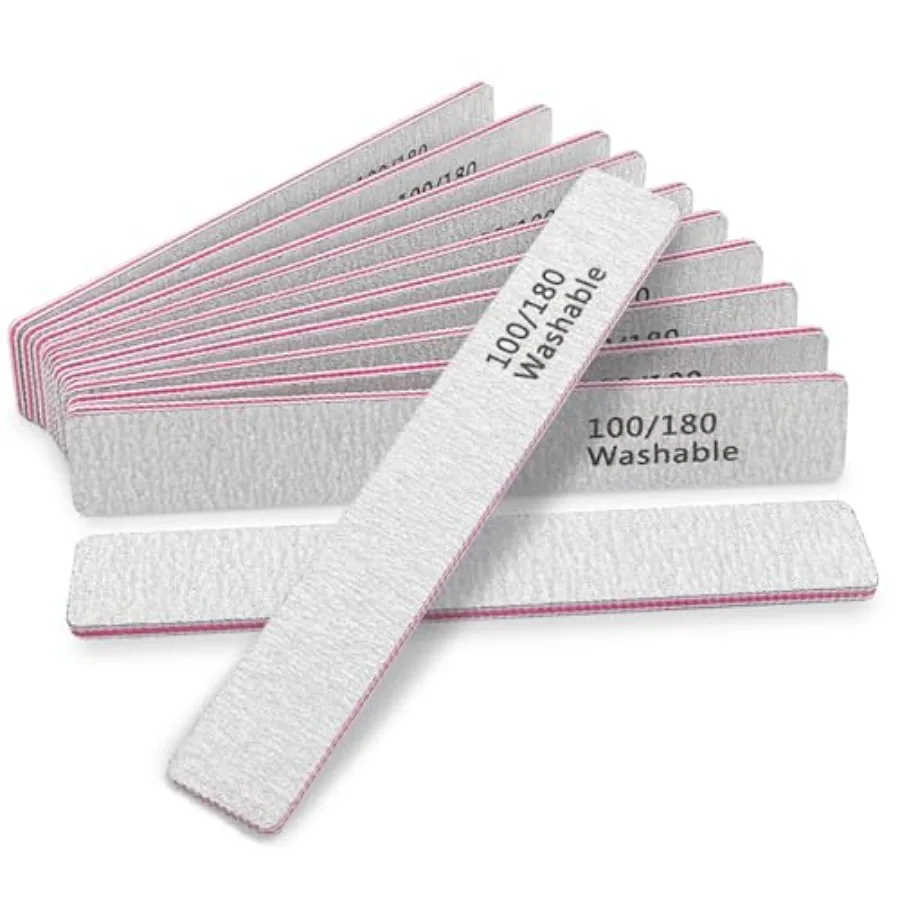 HeeYaa Nail File 12 PCS Professional Reusable 100/180 Grit Double Sides Washable Nail File Manicure Tools for Poly Nail Extensi
HeeYaa Nail File 12 PCS Professional Reusable 100/180 Grit Double Sides Washable Nail File Manicure Tools for Poly Nail Extensi