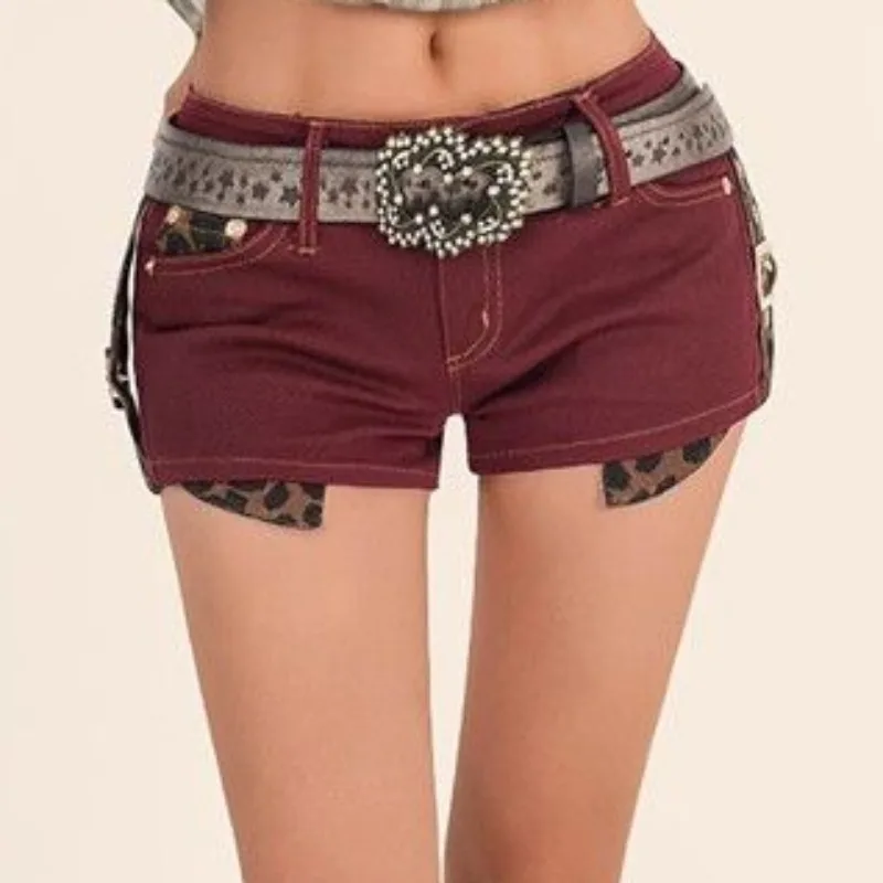 Ретро шорты для женщин в американском стиле Chic High Street Summer Cool Leopard Patchwork Sexy Skinny Y2k с низкой талией Hot Girls Fashion
Ретро шорты для женщин в американском стиле Chic High Street Summer Cool Leopard Patchwork Sexy Skinny Y2k с низкой талией Hot Girls Fashion