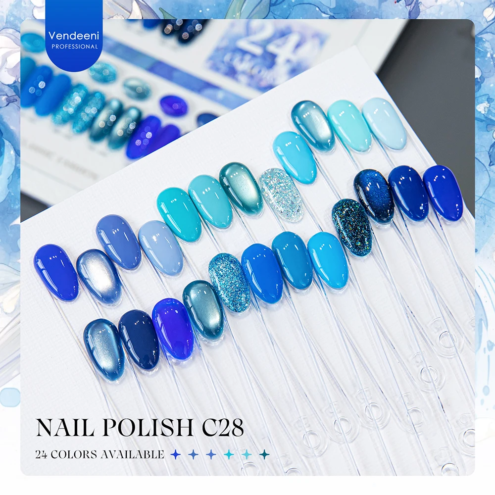 Vendeeni 24 Colors/set Blue Glitter Platinum Sequins Cat Eye Gel Nail Polish UV LED Magnetic Nail Varnish With Color Card
Vendeeni 24 Colors/set Blue Glitter Platinum Sequins Cat Eye Gel Nail Polish UV LED Magnetic Nail Varnish With Color Card