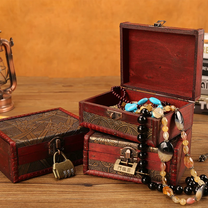 Vintage Wooden Storage Box Small Wooden Storage Chest Trunk Pirate Treasure Chest With Lock Trinket Jewelry Necklace Decor Box
Vintage Wooden Storage Box Small Wooden Storage Chest Trunk Pirate Treasure Chest With Lock Trinket Jewelry Necklace Decor Box