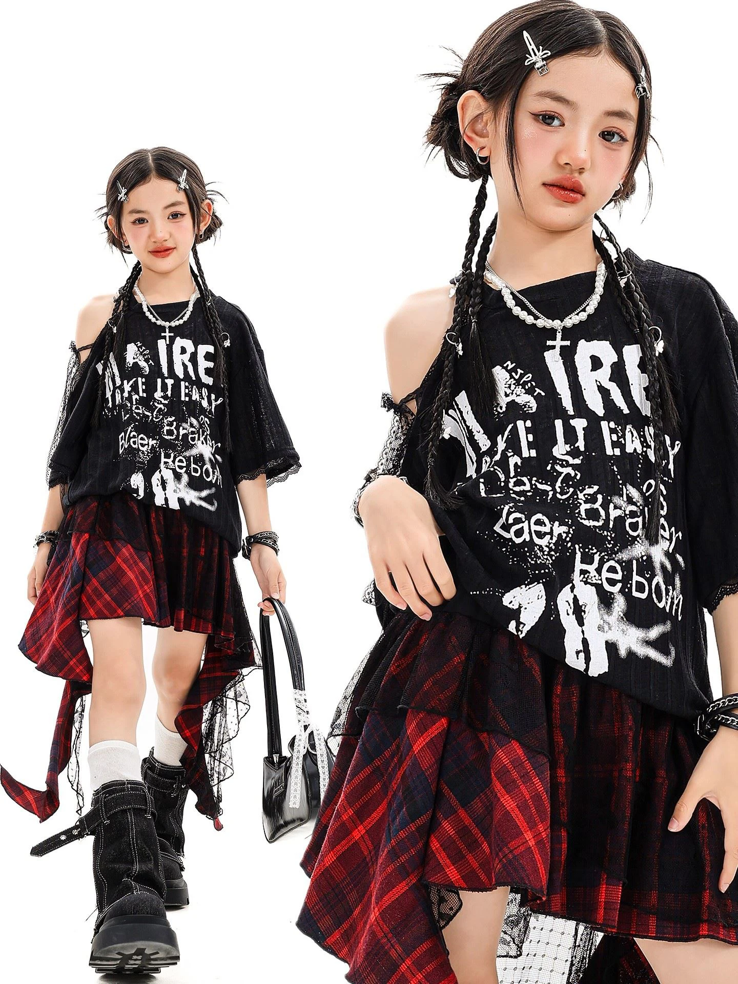 Детская одежда для джазовых танцев, костюм черлидинга для девочек, танцевальный костюм, черные топы, юбка Ireegukar, Kpop, сценическая одежда BL16523
Детская одежда для джазовых танцев, костюм черлидинга для девочек, танцевальный костюм, черные топы, юбка Ireegukar, Kpop, сценическая одежда BL16523